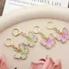 Brincos de Borboleta de Cristal Estilo Novo Primavera e Verão Pequenos Frescos Nicho Luxo Leve Design Versátil Brincos Brincos da Moda