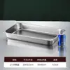 Cuencos de acero inoxidable para servir, recipientes rectangulares con tapa, recipientes comerciales para alimentos, carritos de comida rápida, cuencos para servir en buffet, platos cuadrados, cajas