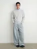 Jeans Anchos de Pierna Ancha con Caída, Corte Curvo, Resistentes a la Decoloración, Cómodos, de Lyocell, Serie Minimalista 26Ss para Hombres y Mujeres