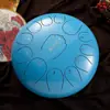 Tambor etéreo de clase D de la marca Huashu, tambor de loto de acero al carbono, 13 tonos, 12 pulgadas, color etéreo, tambor de disco, tambor de lengüeta de acero, percusión
