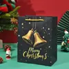 Bolsas de Regalo Populares Navideñas Transfronterizas, Bolsas de Tote Navideñas de Dibujos Animados, Bolsas de Regalo de Cartón Blanco, Bolsas de Regalo Souvenir de Año Nuevo y Navidad