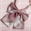Cuello de Camisa con Lazo de Cuadros Estilo Japonés JK Flor para Mujer Estilo Universitario Foto de Graduación Camisa con Lazo Gratis Traje de Buceo con Lazo