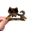 Bonito pasador de garra de gato de dibujos animados para recogidos, pasador de pelo de alta gama, pinza de tiburón estilo Maillard, accesorio para el pelo