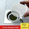 Tampa de ralo de piso redonda em aço inoxidável para banheiro, cozinha e banheiro, anti-entupimento, anti-rato, peça de ralo de piso, filtro espessado, peça de ralo de piso plana