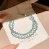 Pulsera hueca con cuentas de cristal, sensación de lujo ligero y alta gama, pulsera de estilo retro francés, joyería con ambiente simple y fresco