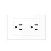 Tomada Padrão Americano 15A Padrão Taiwanês 110V Painel de Interruptores Padrão Americano com Tomada de Parede USB para Uso Doméstico Painel Branco Estilo Americano