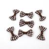 Mini lazo pequeño a cuadros, accesorios para prendas de vestir, accesorios, pajarita pequeña a cuadros, nudo para ropa de muñeca con flores hecho a mano