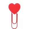 Clips para papel en forma de estrella y corazón, marcapáginas de goma suave de PVC con dibujos animados, separadores para almacenamiento de papelería de estudiante, lindos clips para papel en forma de U
