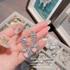 Aretes aguamarina de pintura al óleo chapados en oro de 18K con corte múltiple, forma de gota de agua, corazón de color tesoro, circonita, flor flash de diamante, aretes encantadores
