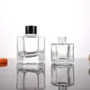 Suministro directo de fábrica botella de aromaterapia de seis lados botella vacía botella de aromaterapia de moda botella de vidrio adornos exquisitos botella de aromaterapia impresión