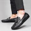 Sapatos Loafer de Couro Bovino Camurça Crocodilo Tamanho Grande Sapatos Casuais para Dirigir Sapatos Casuais Britânicos Couro Genuíno Couro Bovino Sapatos Masculinos