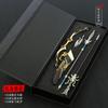 Caja de Regalo Armas Frías de los Tres Reinos Set de Cuatro Piezas Lanza Pintada Fang Tian Crescent Moon del Dragón Azul Zhan Cabeza de Tigre Lanza Dorada 22cm Arma