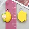 DIY Resina Realista 3D Fruta Banana Morango Maçã Pingente Pulseira Colar Doce Charme Joias Acessórios