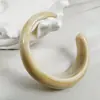 Yongge Accesorios Pulsera Sencilla Estilo Ins Degradado Color Café, Pulsera Abierta de Polígono Irregular Acrílico Curvado