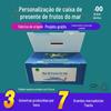 Caixa plástica portátil personalizada impermeável caixa de embalagem de frutos do mar frescos cor de caranguejo caixa de presente aquática caixa vazia personalizada