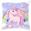 Cross-border exclusivo unicórnio nórdico impresso pêssego pele fronha bonito rosa cavalo arco-íris desenhos animados sofá fronha