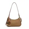 Tendência de Moda 2025 Casual Textura Simples Personalizada Bolsa Baguete Verão Nova Nicho Estilo Feminino Bolsa de Ombro