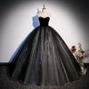 Estilo Bosque Arte Examen Vestido Negro 2026 Modelo Nuevo Super Hada Soñador Lujoso Falda Tutú Traje de Anfitrión para Performance en Solitario para Mujeres