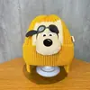 Chapéu Infantil de Cachorro de Avião Estilo Outono e Inverno Chapéu Quente com Proteção para Orelhas Chapéu de Tricô para Bebê Estilo Coreano Chapéu de Lã Unissex para Crianças