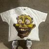 Camiseta de Hombre Harajuku Vintage Estampada de Dibujos Animados Cuello Redondo Camiseta de Hombre Y2K Moda Urbana Americana Oversized Manga Corta