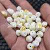 Cuentas sueltas de color ámbar blanquecino estilo vintage, cuentas de barril de ámbar artificial amarillo-blanco, cuentas espaciadoras y cuentas para accesorios de joyería Lulutong