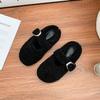 Celebridade da Internet Novo Sapato Feminino de Meia-Bota com Solado Grosso para Uso ao Ar Livre, Sapatos Peludos de Alta Qualidade Estilo Celebridade da Internet para Mulheres, Sapatos de Algodão Quentes para Uso ao Ar Livre