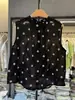 Chaleco de tirantes sin mangas con cuello redondo y pajarita retro para mujer, top sin mangas casual versátil, holgado y transpirable de verano