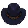 Sombreros para Hombre Transfronterizos, Sombreros Vaqueros Occidentales Europeos y Americanos, Sombreros de Jazz de Lana, Sombreros de Sol para Mujer para Exteriores, Sombreros Negros para Adultos