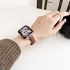 Correa Magnética de Cintura de Cuero con Patrón Lichi de Moda Fina para Apple Watch Correa Apple Watch