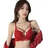Roupa íntima feminina para levantamento de seios pequenos, top espesso para outono e inverno, suporte, sutiã de renda sexy, coleção de seios, sutiã anti-queda, conjunto