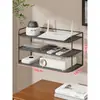Soporte para Router Almacenamiento para Módem Óptico Decodificador de TV Gabinete con Disipación de Calor Estante de Almacenamiento de Escritorio Enchufe Soporte para Control Remoto