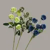 Flor Artificial com 6 Rosas Enroladas de Haste Alta, Decoração para Salão de Casamento, Arranjo de Flores para Sala de Estar em Casa, Flor Artificial Falsa para Atacado Transfronteiriço