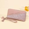 2025 Nueva Cartera Larga con Cremallera para Mujer Estilo Coreano Empalme Color de Contraste Gran Capacidad Venta Directa de Fábrica