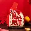 Bolsa de la Suerte del Año del Caballo, Bolsa de Regalo Estilo Chino para Reunión Anual de Empresa, Regalo de Festival de Primavera, Bolsa de Punto, Bolsa de Regalo de Año Nuevo
