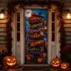 Sala de Estar Quarto Parede de Fundo Halloween Atmosfera Roxa Adesivo de Porta Impermeável à Prova de Óleo Hall de Entrada Adesivo Decorativo Em Estoque