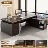 Escritorio Ejecutivo Simple y Elegante, Escritorio para Computadora de Escritorio, Estación de Trabajo Doble Comercial para Oficina, Juego Completo de Combinación de Escritorio y Silla