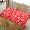 Amazon Cross Border Toalha de Mesa Floco de Neve Vermelho Branco Plástico Descartável Decoração de Festa de Natal Interna Externa Suprimentos
