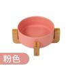 Tigela Cerâmica Fosca para Pet, Tigela de Comida para Gato, Anti-Tombamento, Tigela de Água para Gato Adulto e Filhote, Tigela para Cachorro com Suporte de Madeira, Fácil de Limpar