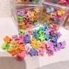 Al por mayor versión coreana de color caramelo dibujos animados clip flor pequeña estrella de cinco puntas pasador de princesa pinza de garra pasador femenino joya en caja