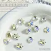 Decoraciones para Uñas K9 Copo de Nieve, Diamantes de Imitación Brillantes de Copo de Nieve de Alta Calidad, Diamantes de Imitación Irregulares de Punta Inferior, Popular Sensación de Internet, Diamantes de Imitación Blancos Champagne para Uñas