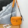 Bolsa Transversal Infantil Simples e Versátil para o Dia a Dia Bolsa de Ombro Casual Japonesa de Grande Capacidade Retrô Cor Pura para Meninos e Meninas