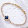 Pulsera Brillante de Diamantes Completos con Circonitas de Colores Variados para Mujer, Estilo Coreano de Lujo Ligero de Nicho, Versátil, Diseño de Alta Gama, Joyería de Mano Exquisita