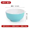 Bol Pequeño Redondo Bicolor Imitación Porcelana de Melamina para Cafetería Comida Rápida, Uso Comercial, Bol para Condimentos Hot Pot, Bol para Salsa para Mojar, Bol para Sopa, Bol para Gachas