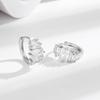 Pendientes de circonita con incrustaciones geométricas de Corea del Sur, nuevos, con un diseño de alta calidad, pendientes de temperamento de moda fresca, pendientes de tendencia con personalidad.