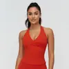 Sujetador Cruzado de Espalda Descubierta con Cuello Halter, Sujetador Deportivo a Prueba de Impactos, Top de Yoga Sexy para Usar por Fuera, Top sin Mangas de Nuevo Estilo