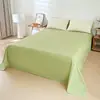 2026 Algodón Puro Color Sólido Sin Estampar Algodón Lavado Sábana Individual Cama Individual Pieza Única