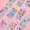 Par de Pegatinas de Tarjeta Láser Goo de Sanrio Dibujos Animados Lindos Material para Decoración de Cuaderno de Bricolaje Pegatinas Impermeables
