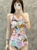 Maiô Incrível de Peça Única com Estampa de Desenho Animado para Mulheres, Novo Maiô Profissional de Corrida Triângulo Emagrecedor, Roupa de Banho Fofa para Férias