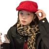 [Mi Cabeza No Es Redonda] Gorra de Ante Ankora Roja Adelante para Mujer Otoño e Invierno Boina Cara de Patito