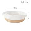 Cesta de Almacenamiento Plegable de Escritorio para Artículos Varios, Snacks, Tejida con Cuerda de Algodón, Cesta de Almacenamiento de Juguetes, Cesto para Ropa Sucia, Cesto para la Ropa